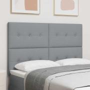 vidaXL LED huvuddyna med LED-ljusslingor Ljusgrå 160 cm tyg