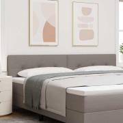 vidaXL Höjdjusterbar Sänggavel med huvudgavel Taupe 200 cm tyg