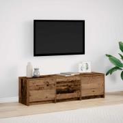 vidaXL TV-skåp med led Gammalt trä 140 x 34 x 40 cm Konstruerat trä