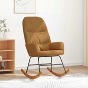 vidaXL Gungstol brun sammet