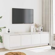 vidaXL Tv-bänk vit 156x37x45 cm massiv furu