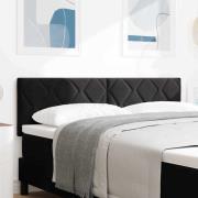 vidaXL LED huvuddyna Svart 144 cm Sammet