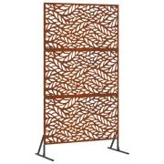 vidaXL Avskärmningsskärm Grå 100 x 50 x 180 cm Väderbeständig stål