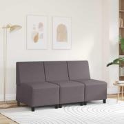 vidaXL | Modulsofa utan armstöd | Grå 55 x 74 x 82 cm Konstläder