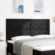 vidaXL Huvudgavel Svart 180 cm Sammet