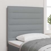 vidaXL LED huvuddyna med LED-ljusslingor Ljusgrå 100 cm tyg