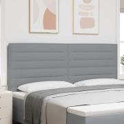 vidaXL LED huvuddyna med LED -remsljus Ljusgrå 200 cm Polyester