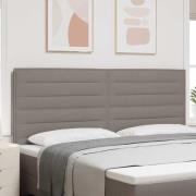 vidaXL LED huvuddyna med LED-ljusslingor Taupe 200 cm tyg