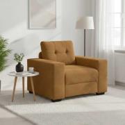 vidaXL Soffstol brun 100x78x80 cm sammet