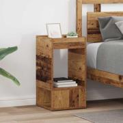 vidaXL Sidobord 2 pcs Gammalt trä 30 x 30 x 56 cm Konstruerat trä