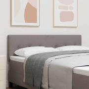 vidaXL Höjdjusterbar Sänggavel med huvudgavel Taupe 144 cm tyg