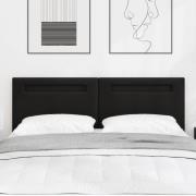 vidaXL LED huvuddyna Svart 144 cm Konstläder
