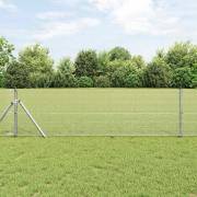 vidaXL Svetsat trådstängsel Silver