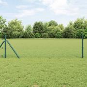 vidaXL Hexagonstängsel Grön 0.4 x 10 m Stål