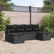 vidaXL Soffset med kudde 5 pcs konstrotting