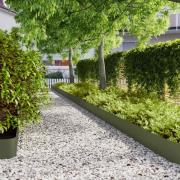 vidaXL Rabattkanter 30 st olivgrön 20x103 cm kallvalsat stål