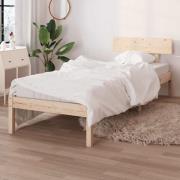 vidaXL Sängram massiv furu 90x200 cm