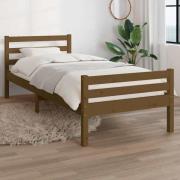 vidaXL Sängram honungsbrun massiv furu 75x190 cm