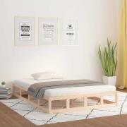 vidaXL Sängram 140x190 cm massivt trä