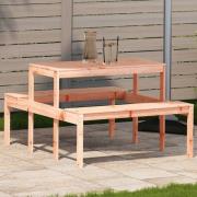 vidaXL Picknickbord 110x134x75 cm massivt douglasträ