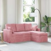 vidaXL Soffa Rosa 198 x 134 x 80 cm Sammet