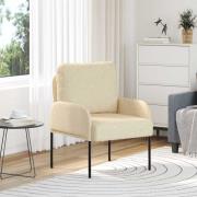 vidaXL Soffor med kudde 55cm Kräm Plywood