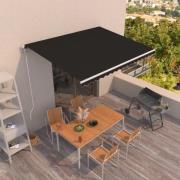 vidaXL Markis automatiskt infällbar 450x350 cm antracit