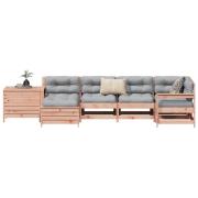 vidaXL Soffgrupp för trädgården 7 delar massiv douglasgran