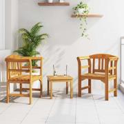 vidaXL Trädgårdsros loungeset 3 pcs Massivt Akaciaträ