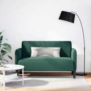 vidaXL Loveseat soffa mörkgrön 109 cm sammet