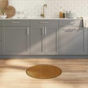 vidaXL Matta rund brun 60 cm bambu