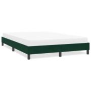 vidaXL Sängram utan madrass mörkgrön 160x220 cm sammet