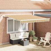 vidaXL Utfällbar markis med LED -remsljus Flerfärgsdesign 300 x 250 cm