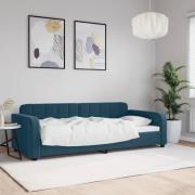 vidaXL Dagbädd blå 90x200 cm sammet