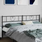 vidaXL Ersättningsgavel metall svart 193 cm