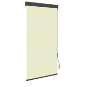 vidaXL Rullgardin utomhus 100x250 cm gräddvit