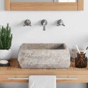 vidaXL Handfat grå 30x30x13 cm marmor