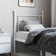 vidaXL Ersättningsgavel metall vit 75 cm