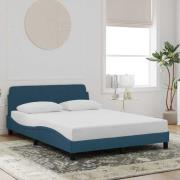 vidaXL Bed Frame with Headboard "Dover" Blue 120x200 cm Velvet