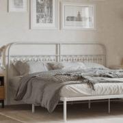 vidaXL Ersättningsgavel metall vit 180 cm