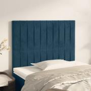 vidaXL Sänggavel mörkblå 90x5x118/128 cm sammet