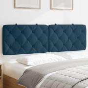 vidaXL Headboard Cushion Blue 160 cm Velvet