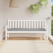 vidaXL Bänkdyna för trädgården grå 180x50x7 cm oxfordtyg