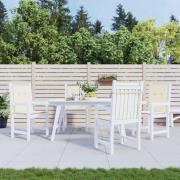 vidaXL Stolsdynor 4 st gräddvit 100x50x2 cm oxfordtyg