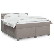vidaXL Ramsäng med madrass taupe 180x200 cm tyg