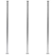 vidaXL Staketstolpar 3 st aluminium 185 cm