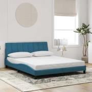 vidaXL Bed Frame without Mattress "Hanko" Blue 160x200 cm Velvet