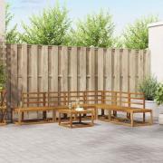 vidaXL Utomhussoffset 7 Stycke Naturfärg Massivt Akaciaträ