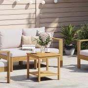 vidaXL Sidobord Olivenatur 45 x 45 x 45 cm Massivt Akaciaträ