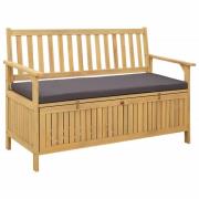 vidaXL Förvaringsbänk med kudde med lagring med dörr 120 x 63 x 84 cm